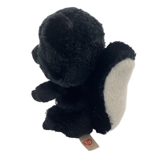 Ty Beanie Boos Flora Skunk Plush Stuffed Animal Pet Toy Pink Glitter Eyes - Picture 3 of 8
